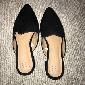 Black Mule Flats Size 7